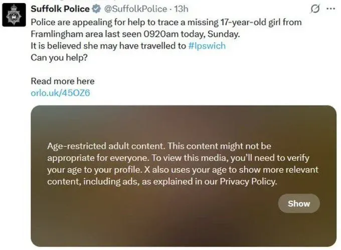 When Police Become Casualties of Censorship: How the UK's Online Safety Act Is Blocking Vital Public Communications